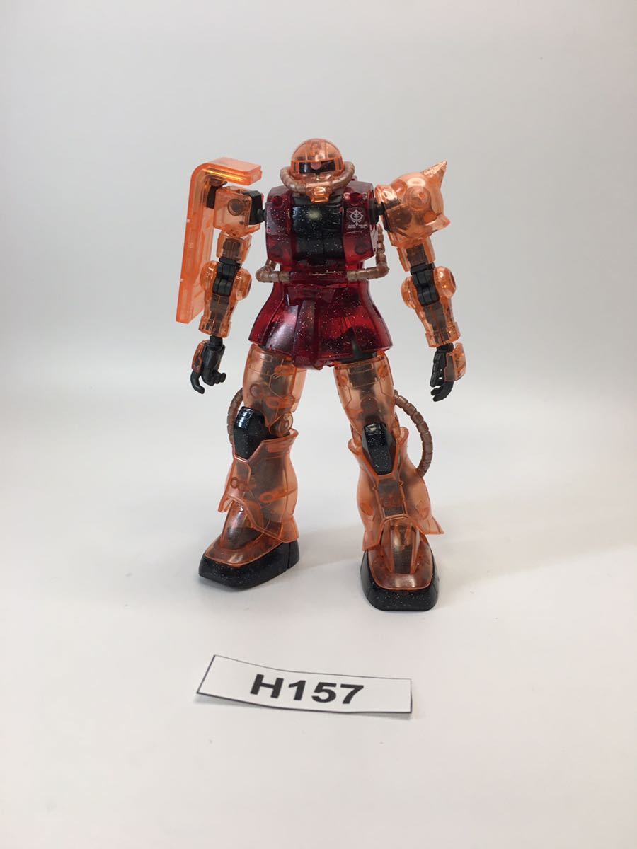 【即決】HG 1/144 シャア専用ザクⅡ オリジン クリアカラー ガンダム ガンプラ 完成品 ジャンク 同梱可 H157_画像1