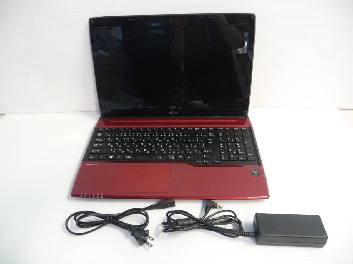 ■美品 ノートパソコン 富士通 LIFEBOOK AH53/S Windows10 Core i7-4712MQ 2.30GHz 8GB HDD＝1TB 15.6型 初期化済 レッド■_画像1