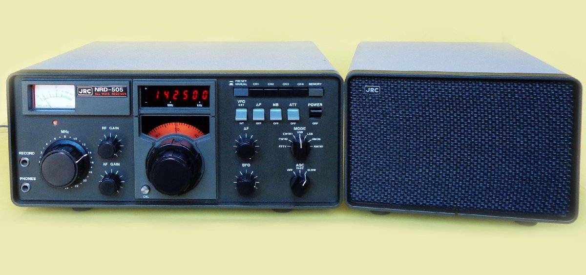 JRC NRD-505＋NVA-505(スピーカー) 100kHz～30MHz ALL WAVE RECEIVER