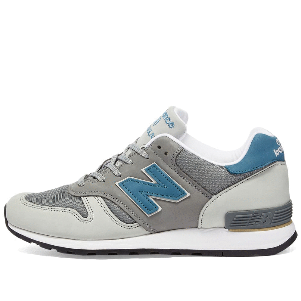 海外限定 UK製 New Balance M670BSG US9 27cm ヌバックレザー 限定 NB スニーカー グレー×グレイッシュグリーン Made In England 6