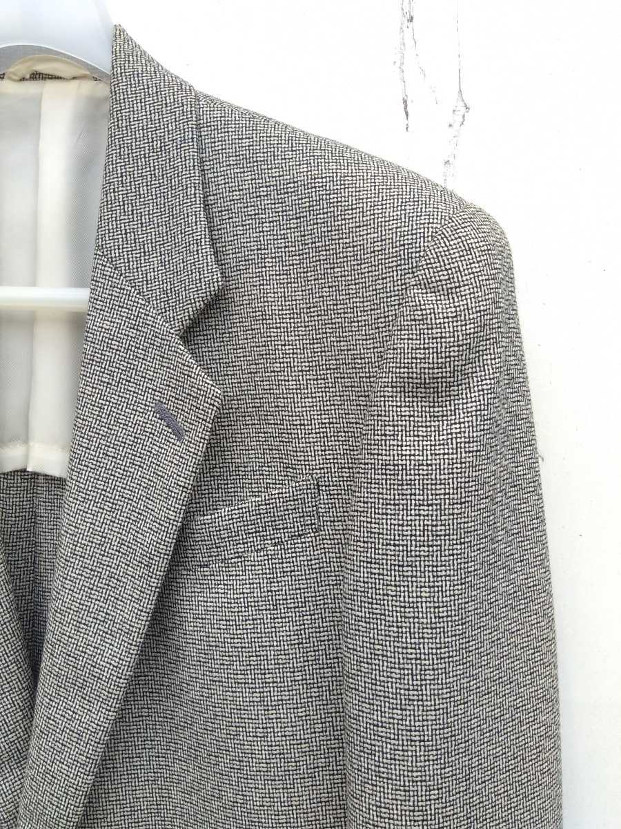 ティエリーミュグレー　Thierry Mugler　テーラードジャケット　春夏物　80年代　グレー　メンズ　ウール100％　日本製　美品