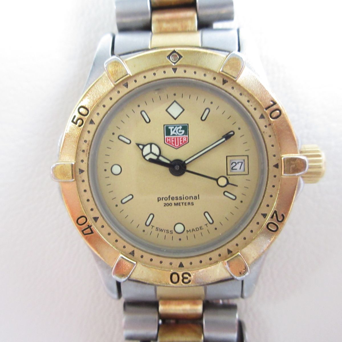 動作未確認 TAG HEUER タグホイヤー 2000シリーズ プロフェッショナル 腕時計 ウォッチ 964 008 シルバー×ゴールド 064_画像1