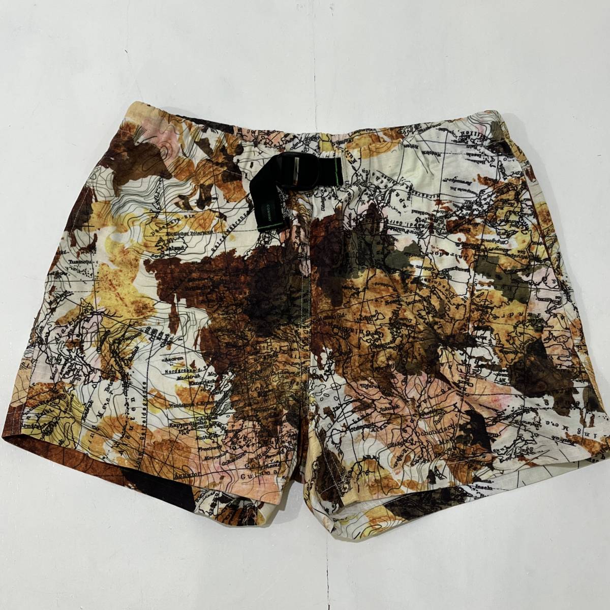  lady's [WILD THINGS] Wild Things map map pattern waist rubber climbing short pants outdoor shorts 