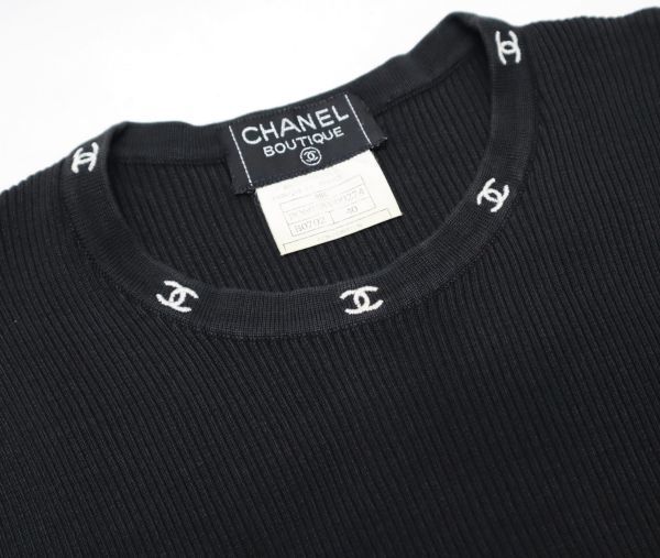 お得な情報満載 CHANEL ヴィンテージ リブニット ロゴ gefert.com.br