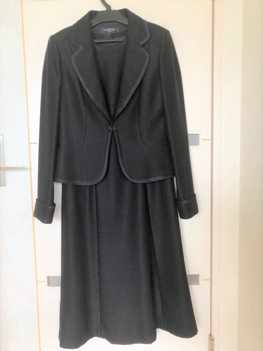 新品未使用★LANVIN NOIR ランバン　ブラックフォーマル　ワンピース　ジャケット　セットアップ　　礼服/喪服/冠婚葬祭　17万円★日本製_画像1