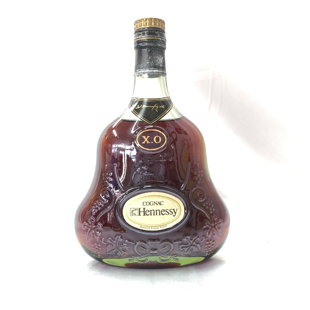 【未開栓/古酒/KU】Hennessy ヘネシー コニャック ブランデー 700ml フランス XO グリーンボトル 金キャップ HA0718/013