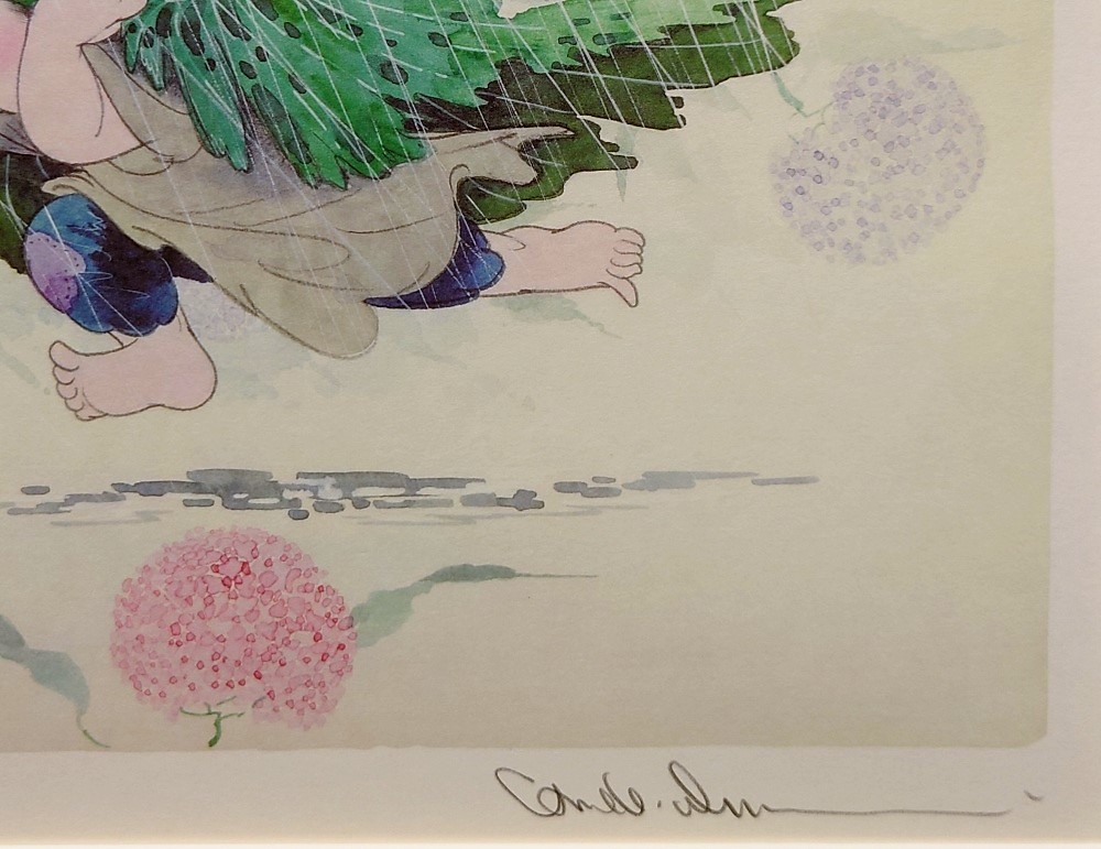 真作】風の画家 中島潔「通り雨」8号 リトグラフ 直筆サイン 真作】風の画家 中島潔「通り雨」8号 リトグラフ 直筆サイン