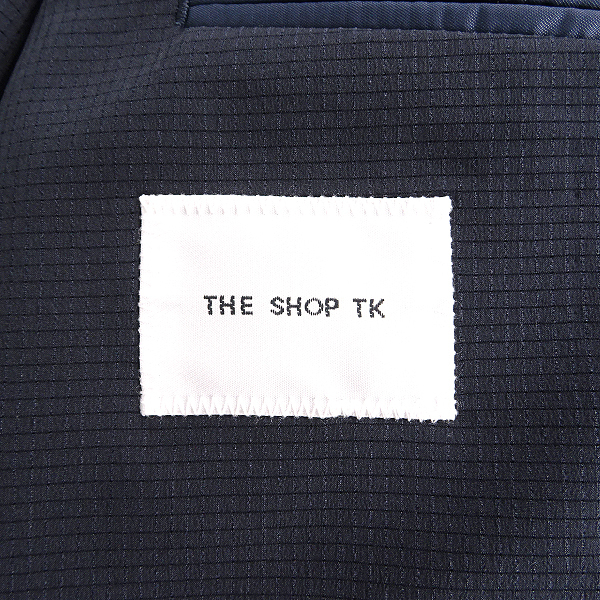 新品 タケオキクチ COOL DOTS 清涼 撥水 ストレッチ サマー スーツ M 紺 【J48451】 春夏 THE SHOP TK 洗濯可 メンズ セットアップ_画像10