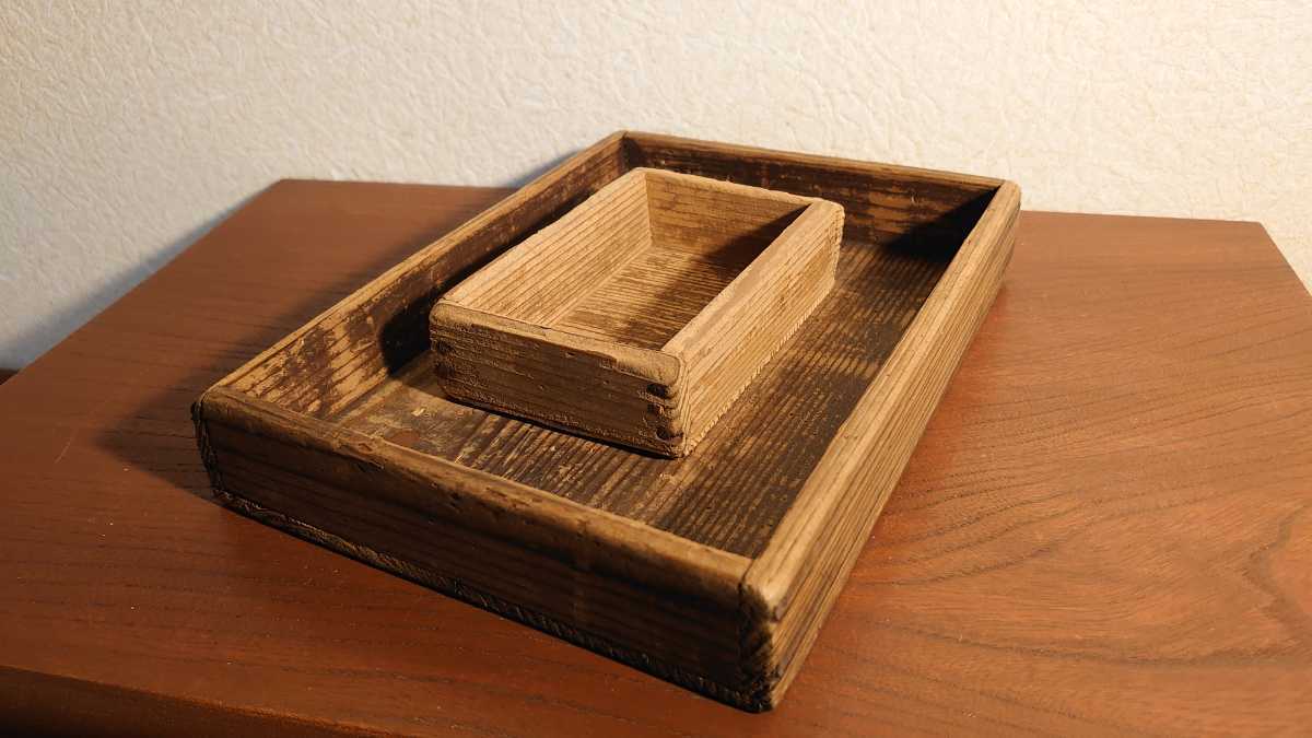 時代木箱 木箱 煙草盆 小物入れ 古材 アンティーク小箱 レトロ