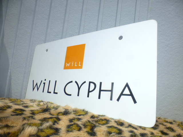 【貴重！即落】WILL CYPHA 正規ディーラー品 ナンバープレート 純正 貴重 化粧プレート 展示プレート ウィル サイファ トヨタG-BOOK NCP70_画像2