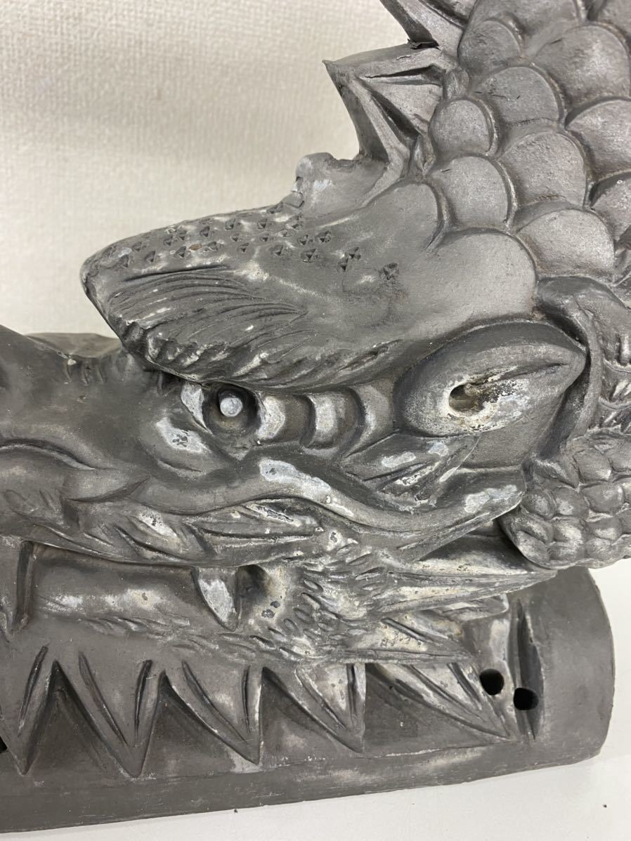 シャチホコ 鯱 瓦 置物 49cm 修理痕あり キズ汚れ色ハゲあり シャチホコ 鯱 瓦 置物 49cm 修理痕あり キズ汚れ色ハゲあり