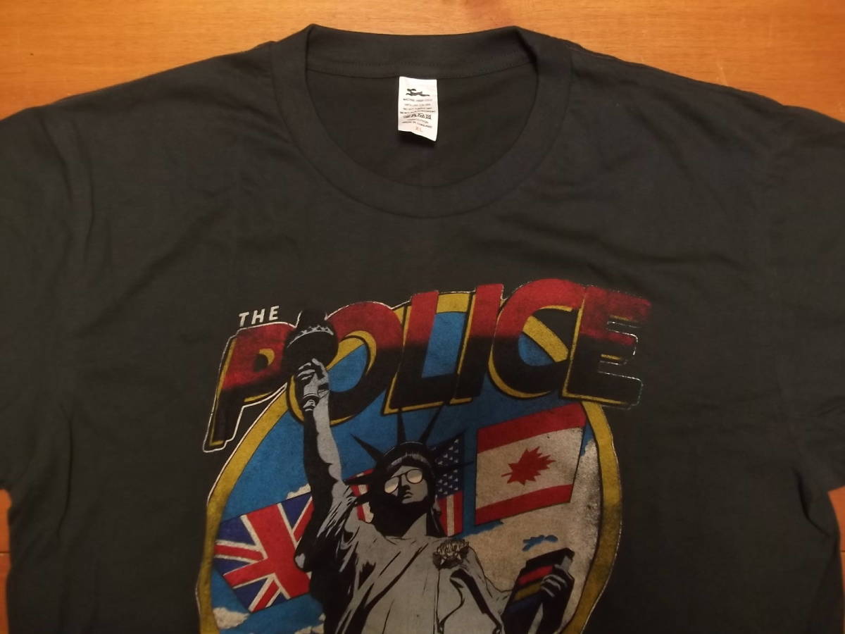 新品【The Police】ポリス 1983 Chicago Live Tour Vintage Style プリント Tシャツ XL // スティング ロックTシャツ ジョーンジェット_画像4