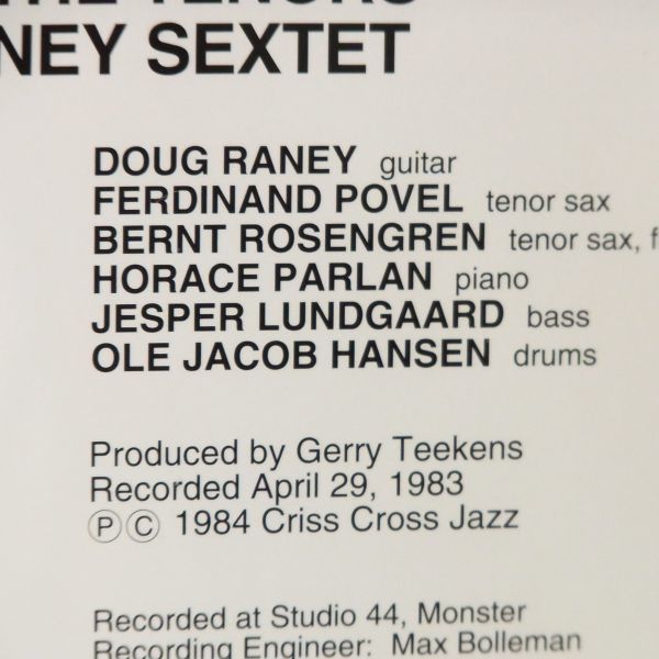 【CRISS CROSS】DOUG RANEY　MEETING THE TENORS　HORACE PARLAN　FORDINAND POVEL　BERNT ROSENGREN　ダグ・ラニー　ホレス・パーラン_画像3