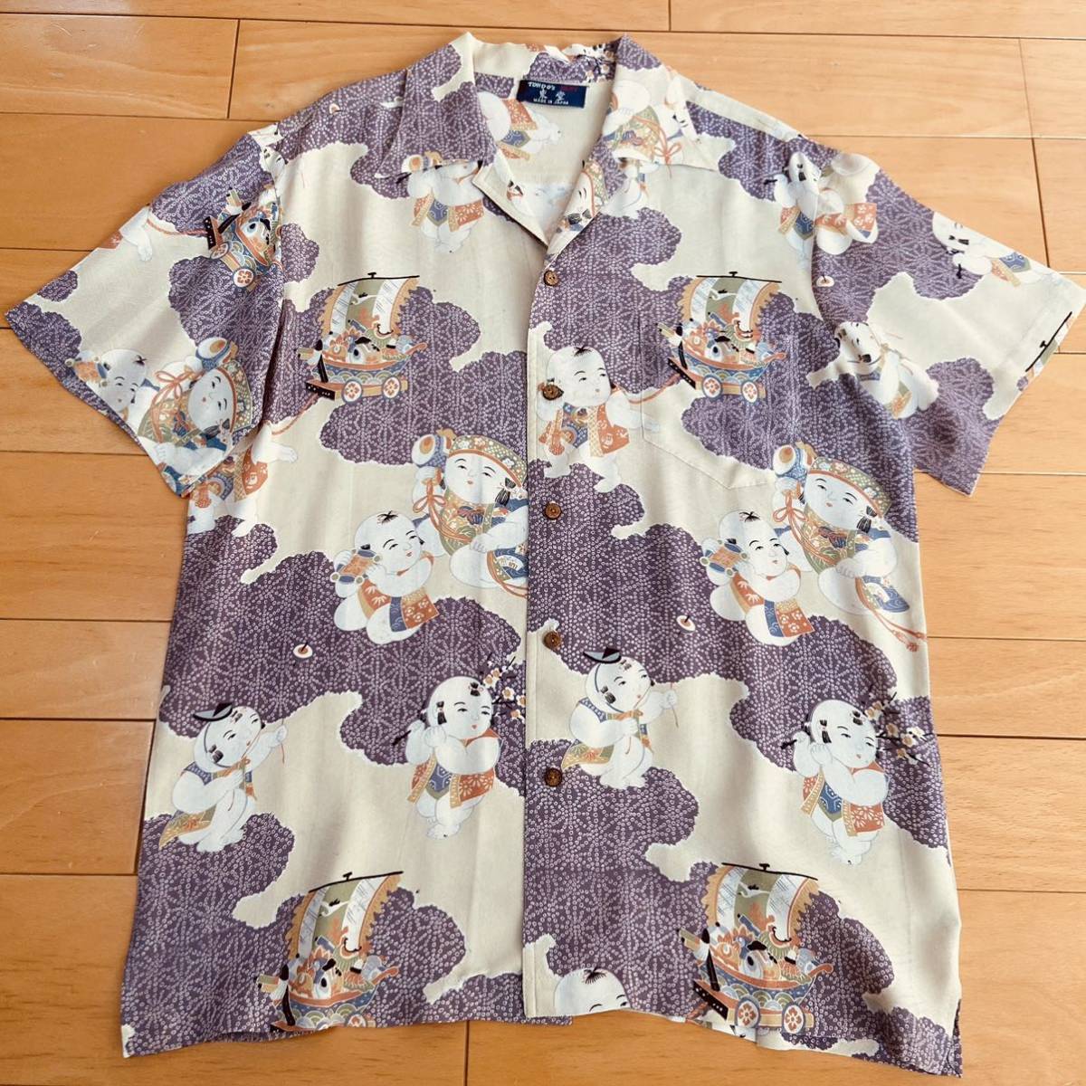 満点の 美品クリーニング済☆東堂TOHDO'S 日本製 アロハシャツ