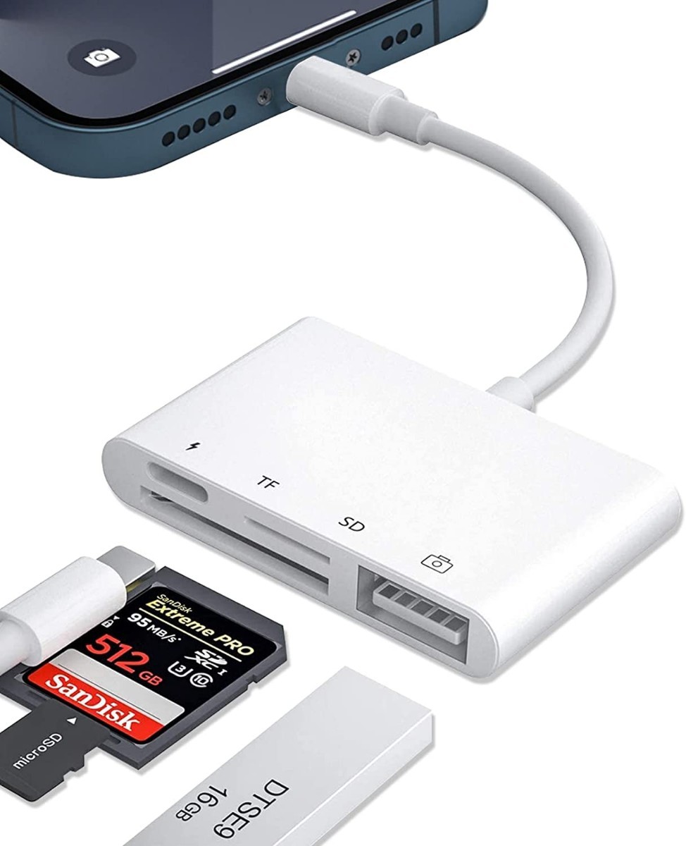 iPhone iPad SDカードリーダー USB カメラアダプタ