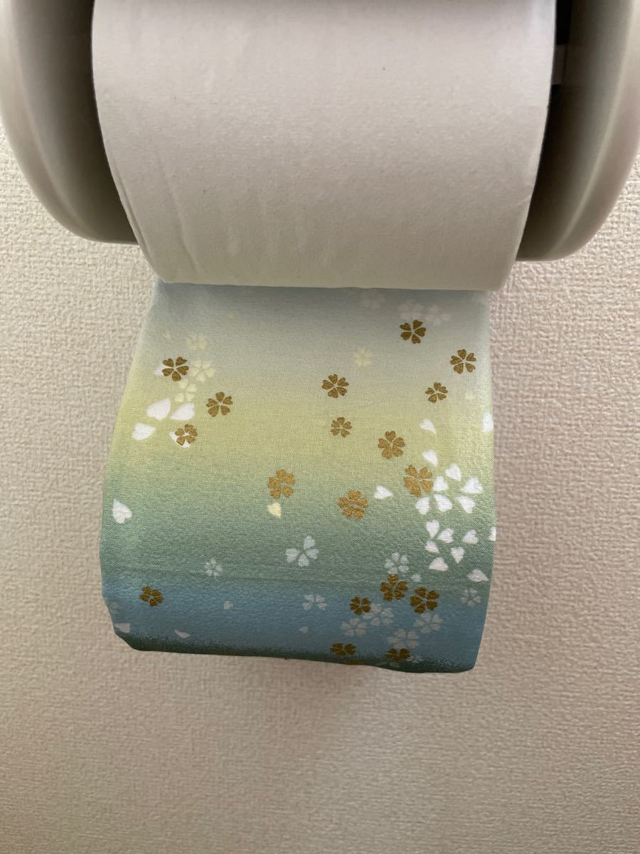 和柄　緑　トイレットペーパーホルダーカバー