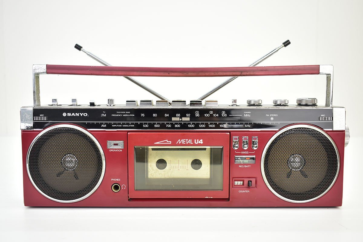 Yahoo!オークション - SANYO MR-U4MKIII ラジカセ レッド 再生OK Yahoo!オークション - SANYO MR-U4MKIII ラジカセ レッド 再生OK