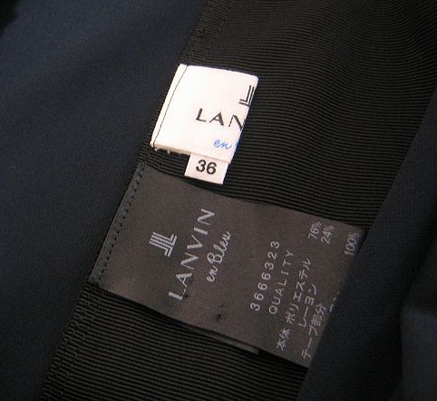 LANVIN en Bleu ランバン オン ブルー サイド切替 バックフリルのストレッチワンピース_画像5