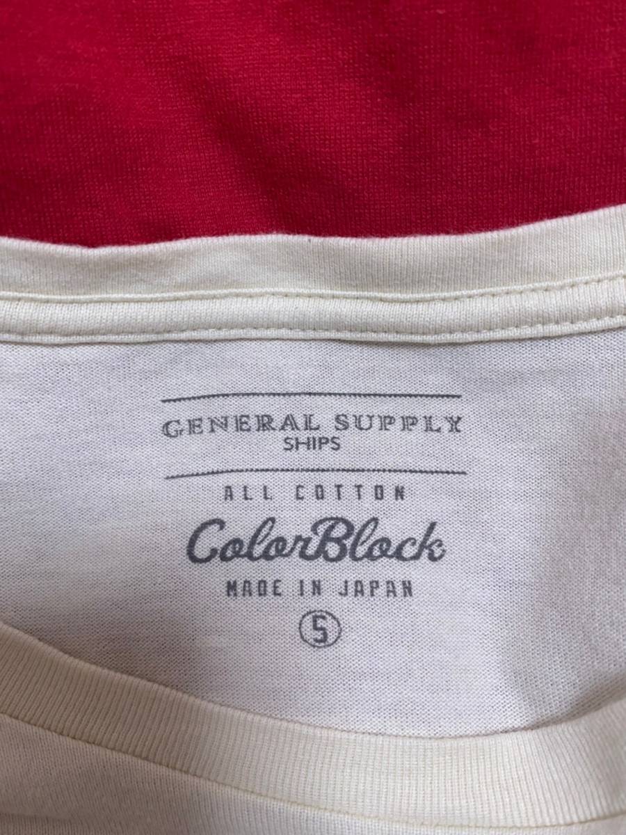 SHIPS GENERAL SUPPLY* Ships jenelaru supply * men's cotton bai color T-shirt * size S 6-61