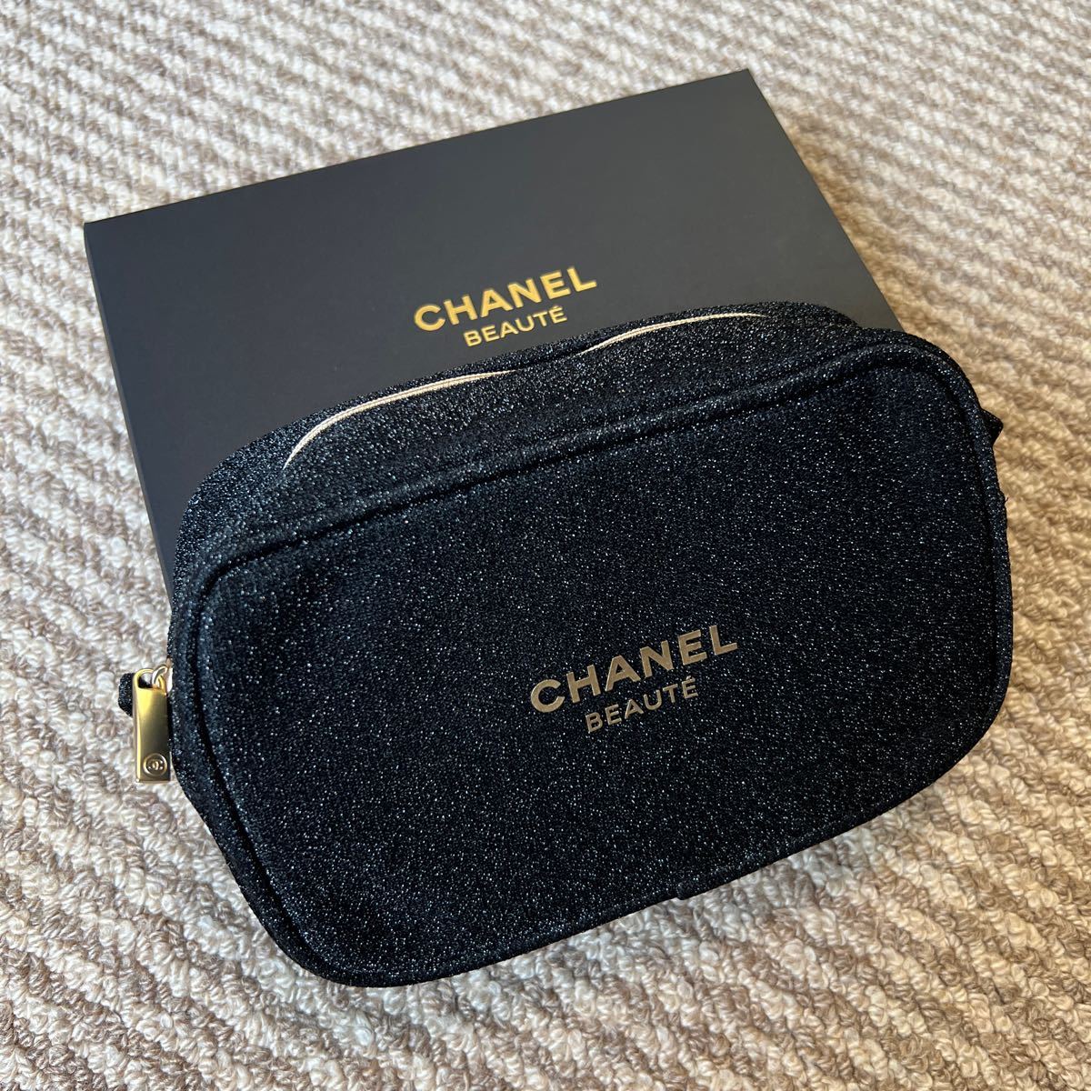 非売品 新品未使用 CHANEL シャネル ポーチ ラメポーチ 黒 シャネル