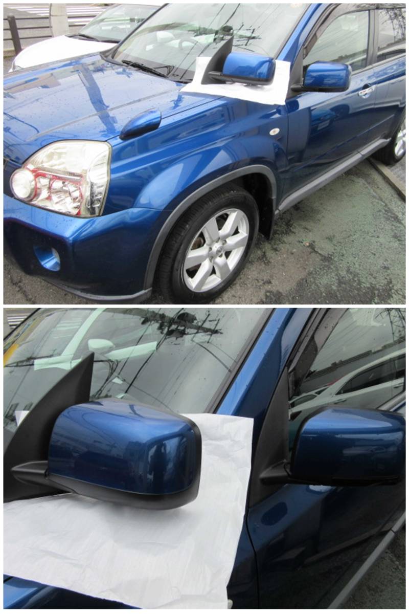  Nissan X-trail left door mirror CBA-TNT31 25X electric mirror operation has been confirmed . new car removing B53 blue with guarantee 