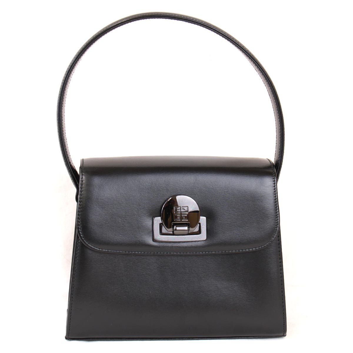 USED』 GIVENCHY ジバンシィ ハンドバッグ ブラック レザー