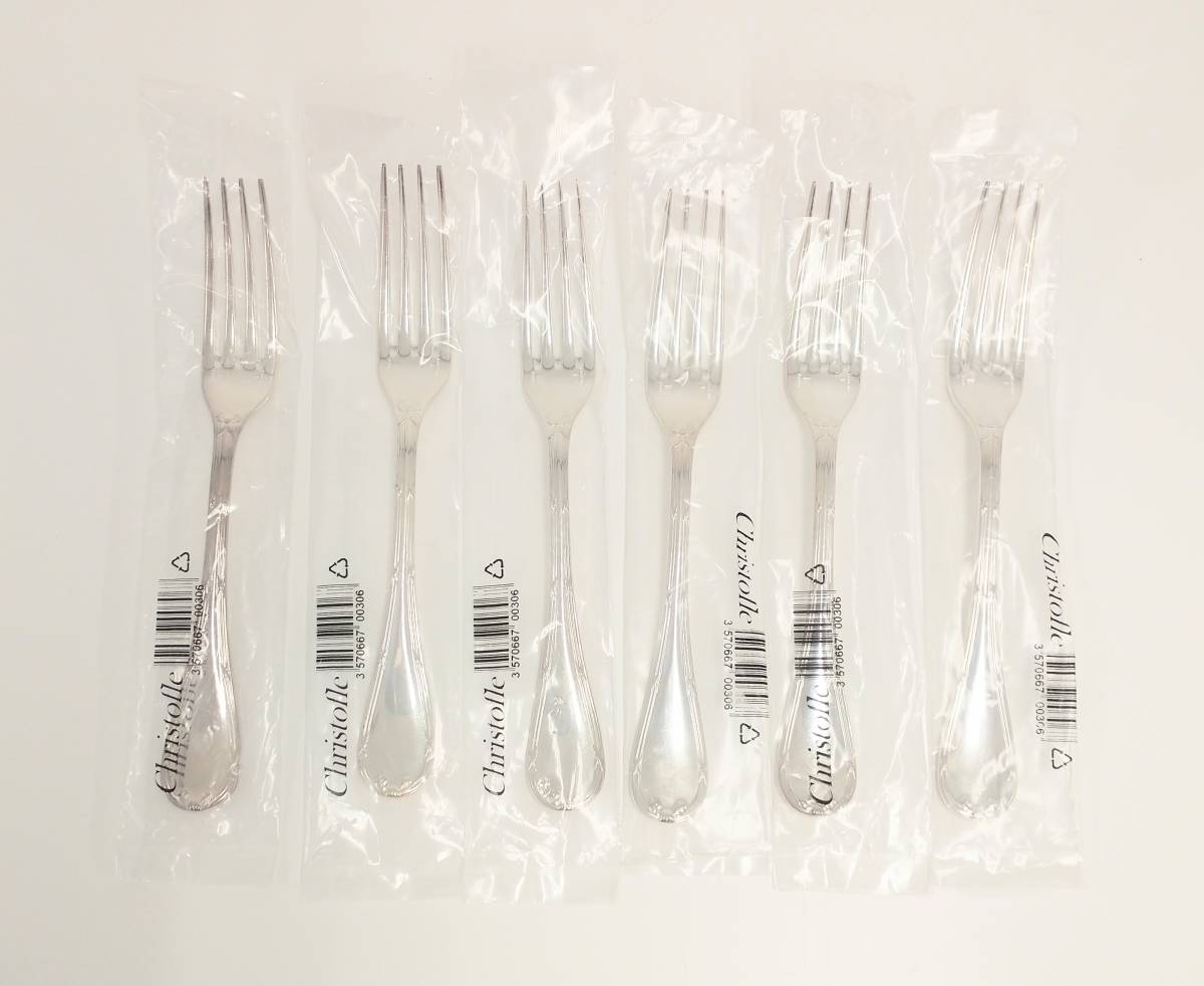 未開封品 Christofle クリストフル リュバン フォーク 17cm 6本セット