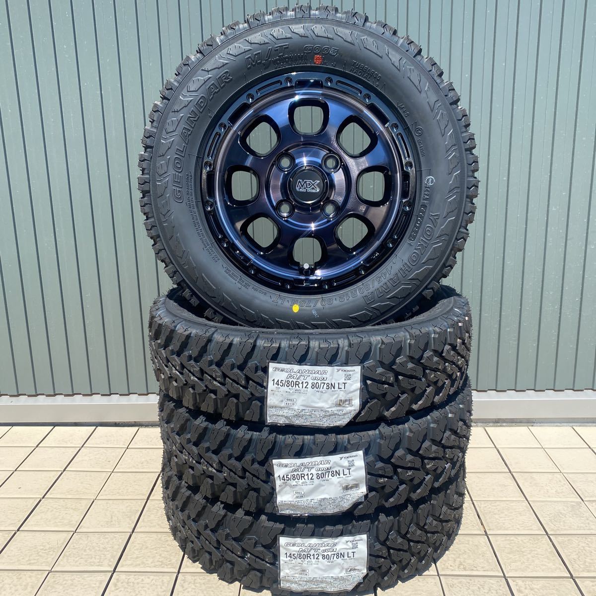 マッドクロス【ジオランダーM/T】145/80R12 80/78N【145R12 6PRにも】ゴツゴツタイヤ　M+S アクティ キャリー　ハイゼット サンバー_画像1