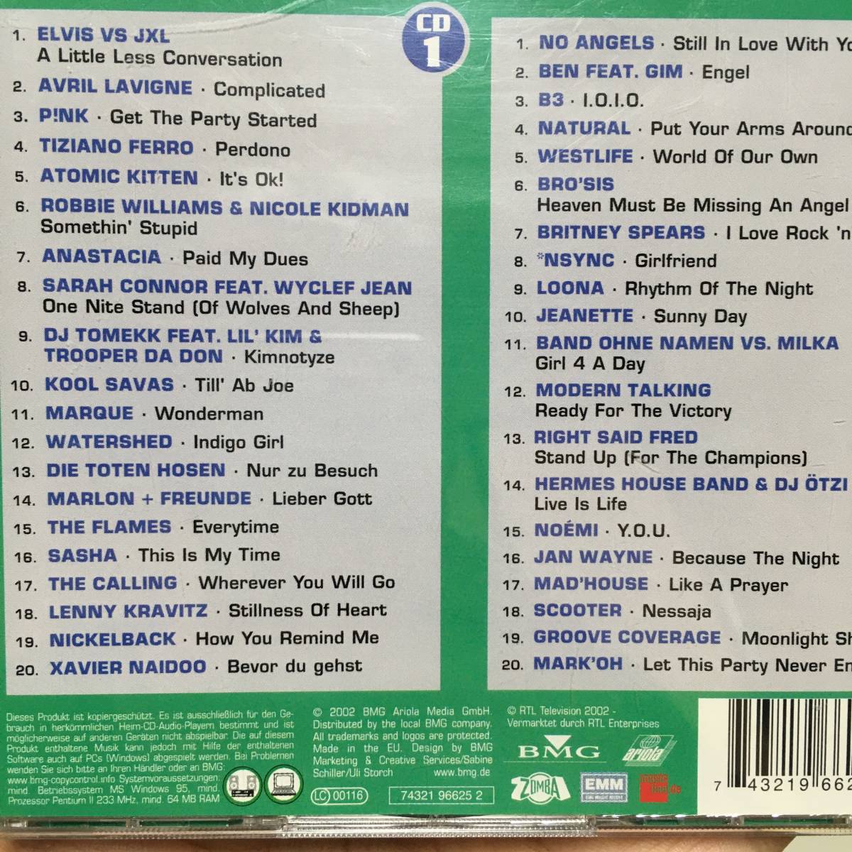 即決　CD TOP 2002 DIE BESTEN SONGS AUS DEN RTL FILMEN UND SERIEN_画像2