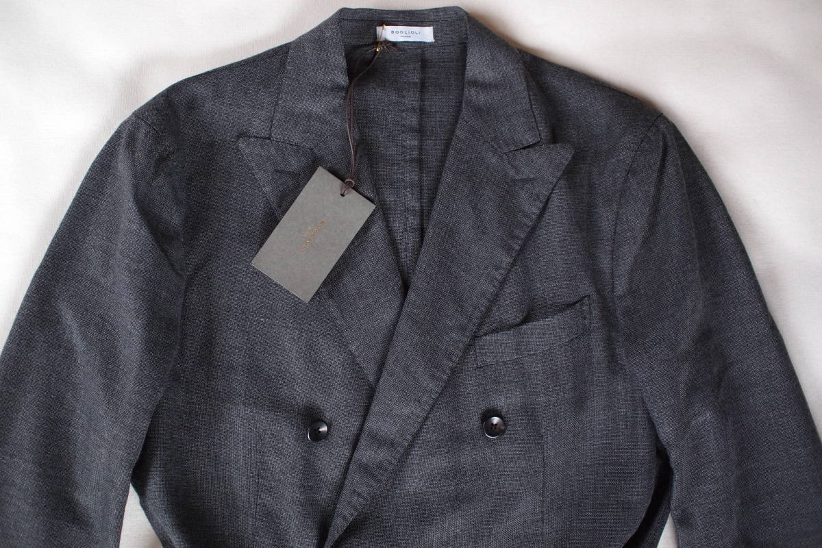 新品タグ付 イタリア製 BOGLIOLI K.JACKET 秋春 ウール混 ホップサック