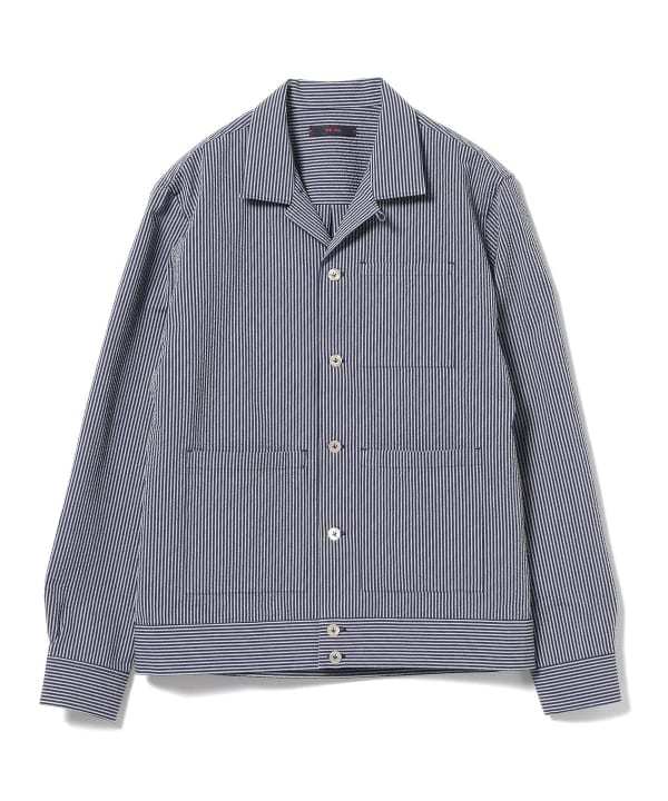 新品タグ付 THE GIGI BELL 春夏 コットン シアサッカー調 ネイビー系