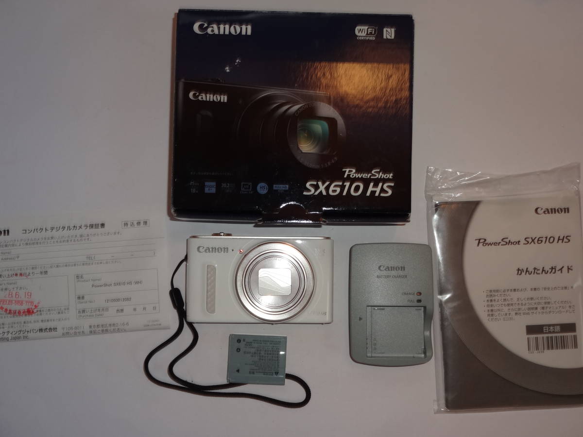 日本日本Canon キャノン POWERSHOT SX610 HS ホワイト デジタルカメラ 
