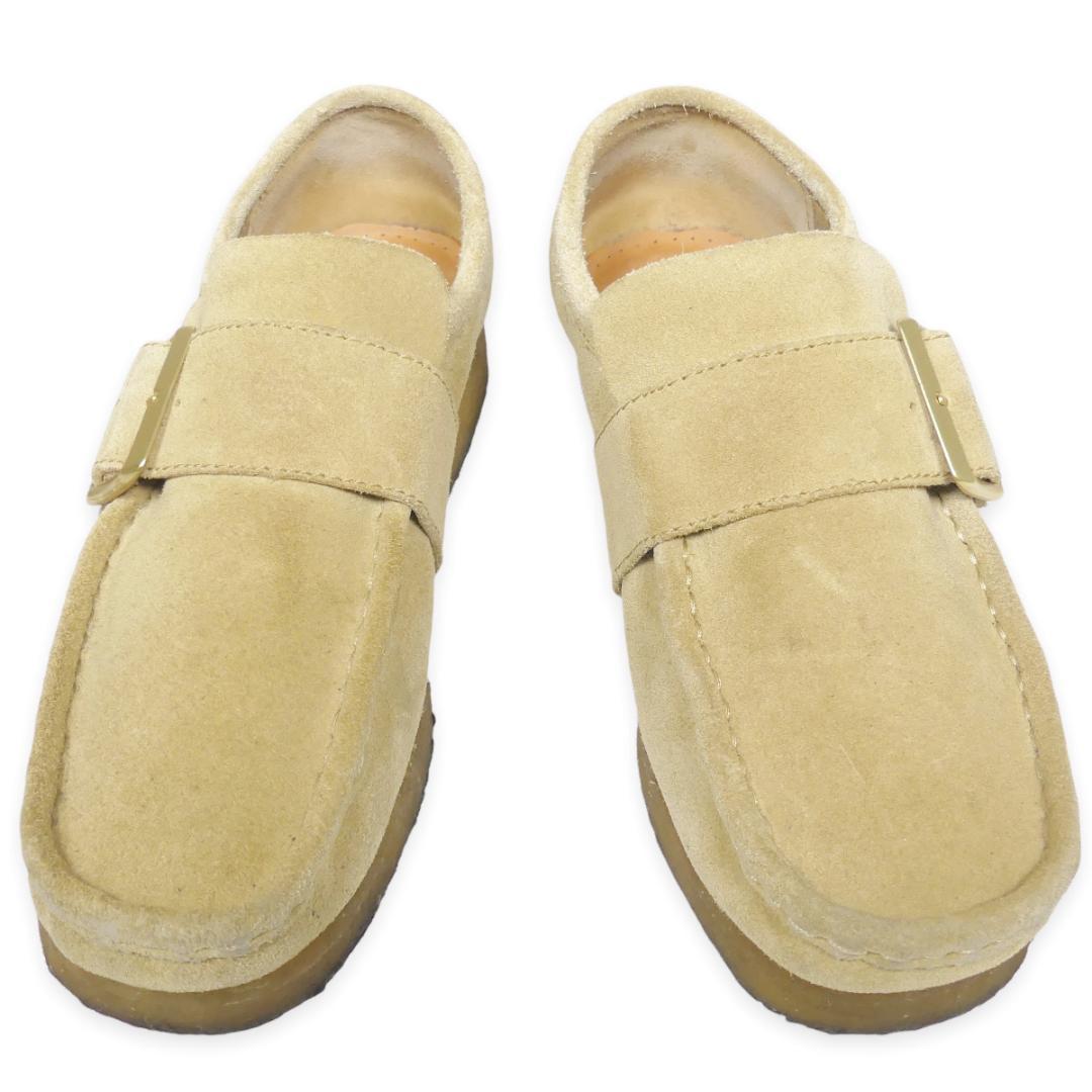 即決 CLARKS UNITED ARROWS 別注 27.5cm レザービジネスシューズ クラークス ユナイテッドアローズ コラボ メンズ ベージュ スエード本革