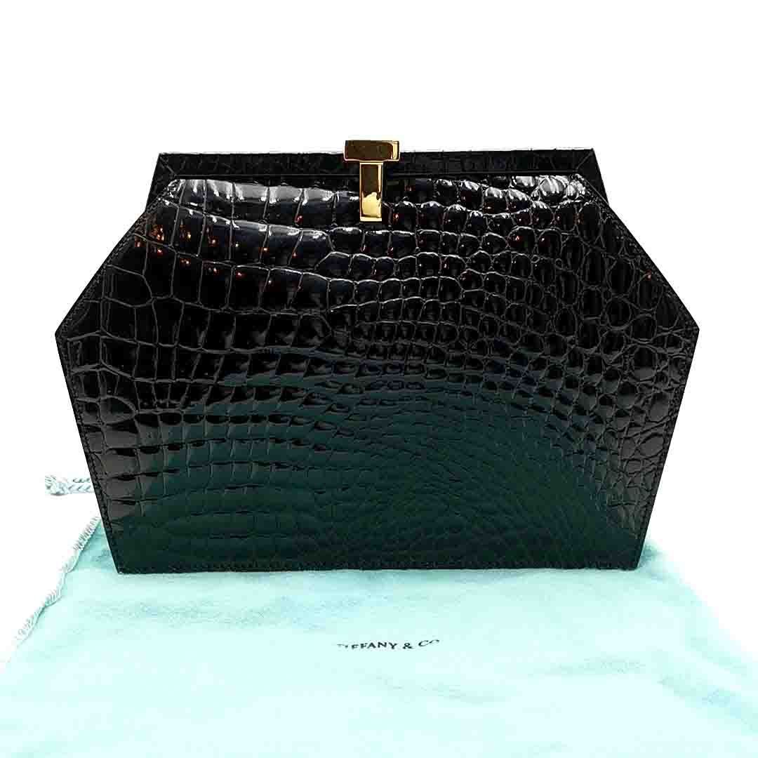 送料無料 超美品 ティファニー クラッチバッグ ヴィンテージ T金具