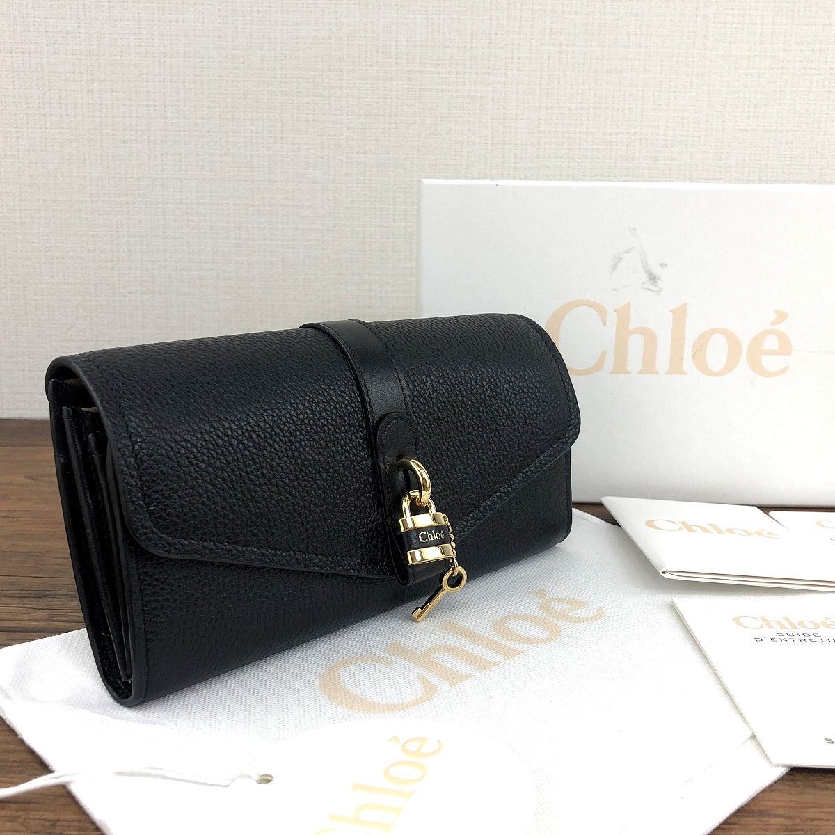 野花 卯月 Chloe 大人気フラップ式長財布☆ブラック 新品未使用 - 通販