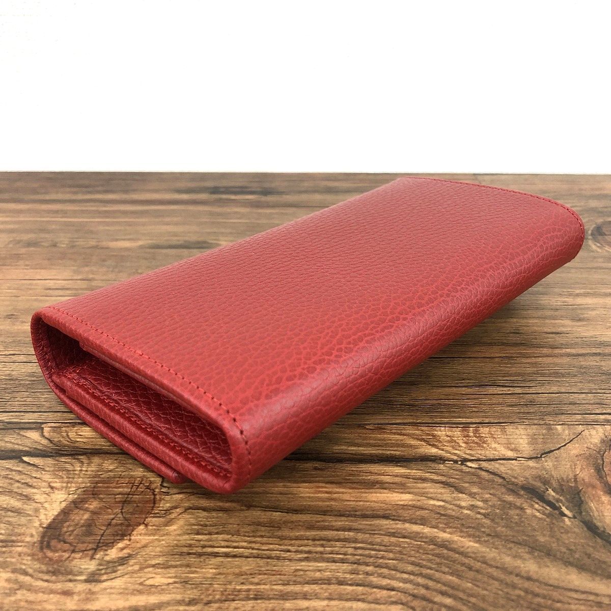 ☆送料無料☆ 未使用品 GUCCI 長財布 456116 プチマーモント レッド 箱