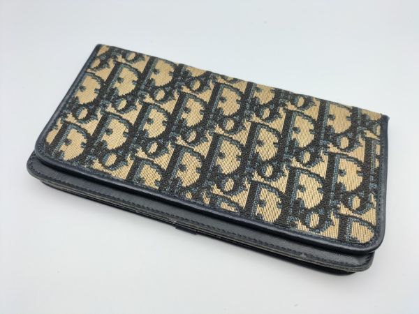 品数豊富! ディオール 二つ折り長財布 エスニックライン トロッター