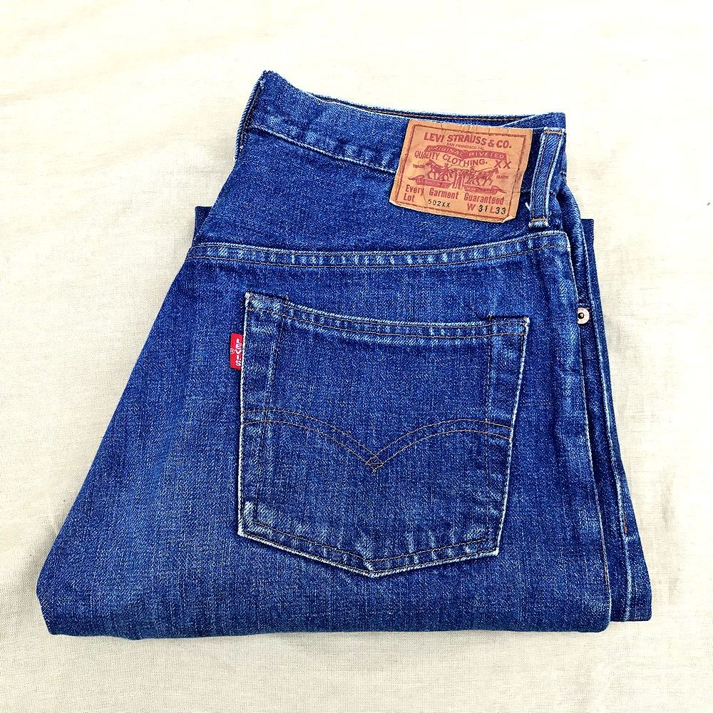 独特な店 ◇リーバイス 90年代 日本製 502XX W31 ビンテージ 復刻 濃デニム ビッグE ジーンズ デニムパンツ 501 隠しリベット◇検 赤耳 W31 独特な店 ◇リーバイス 90年代 日本製 502XX W31 ビンテージ 復刻 濃デニム ビッグE ジーンズ デニムパンツ 501 隠しリベット◇検 赤耳 W31