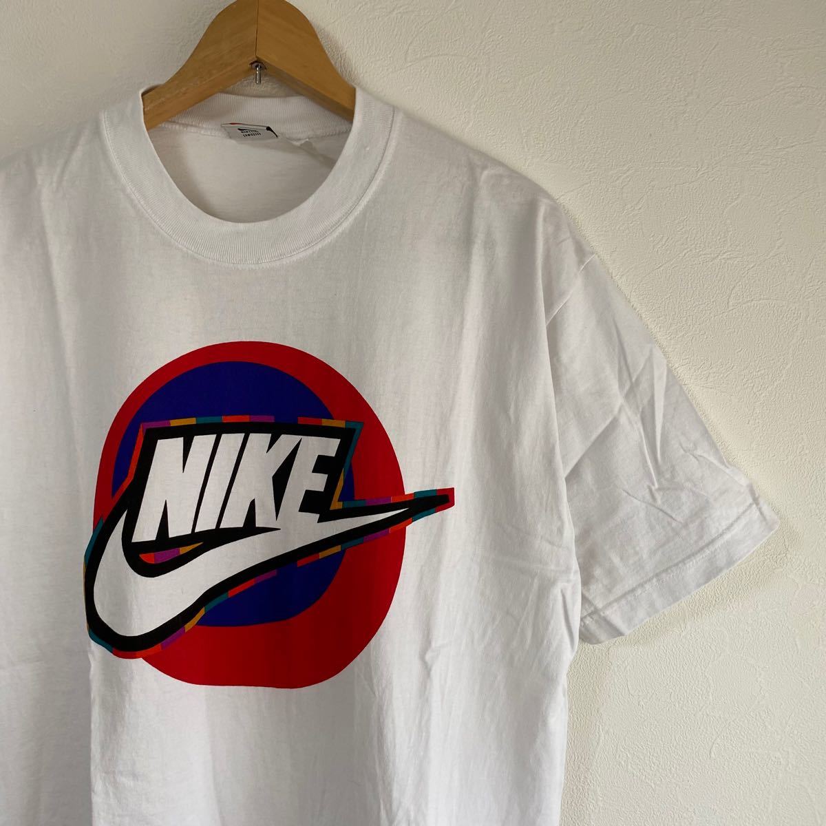 90's 銀タグ NIKE ナイキ 大判プリント Tシャツ ロゴ スウォッシュ