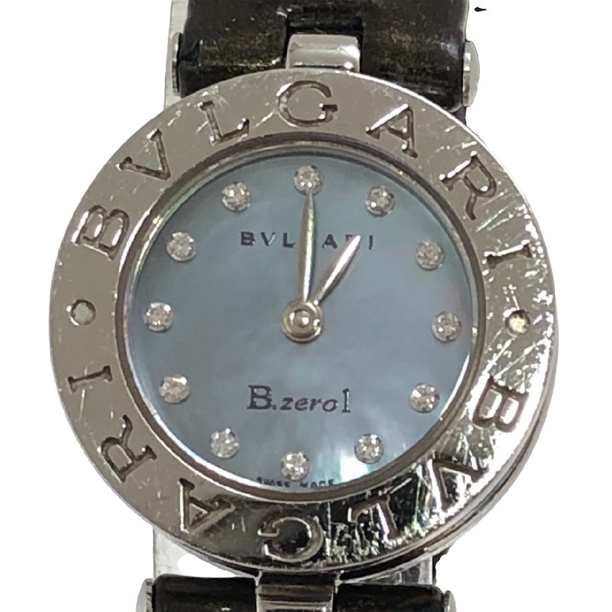 BVLGARI ブルガリ B-ZERO1 ビーゼロワン レディース腕時計 SS 革ベルト