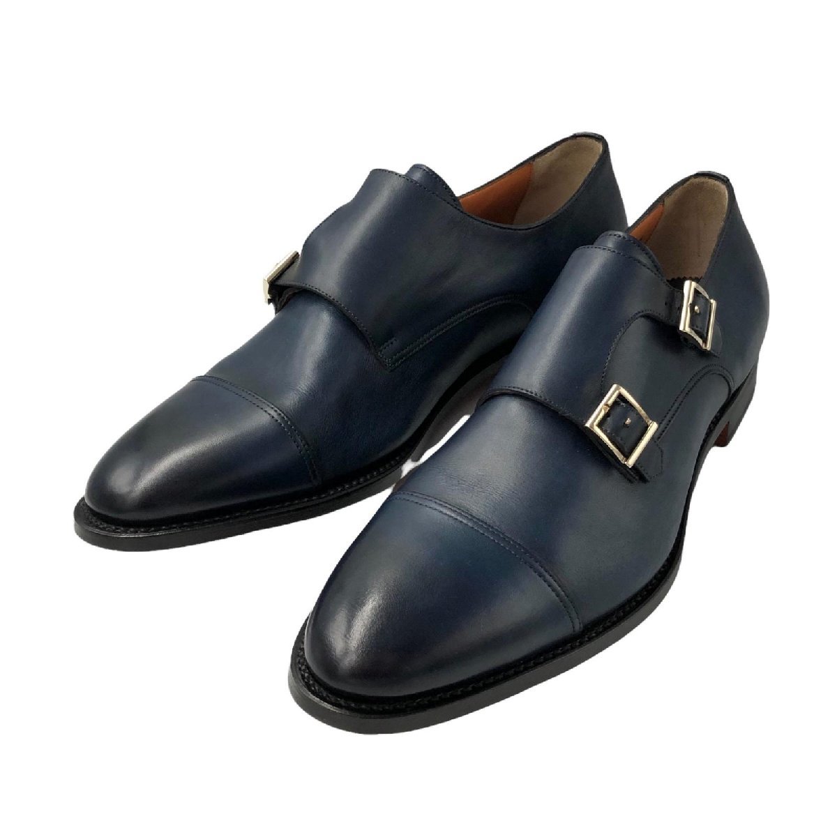Santoni サントーニ ダブルモンクストラップ ドレスシューズ 革靴