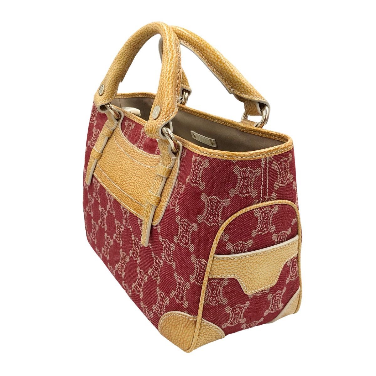 未使用 CELINE セリーヌ ブギーバッグ マカダム柄 キャンバス×型押し