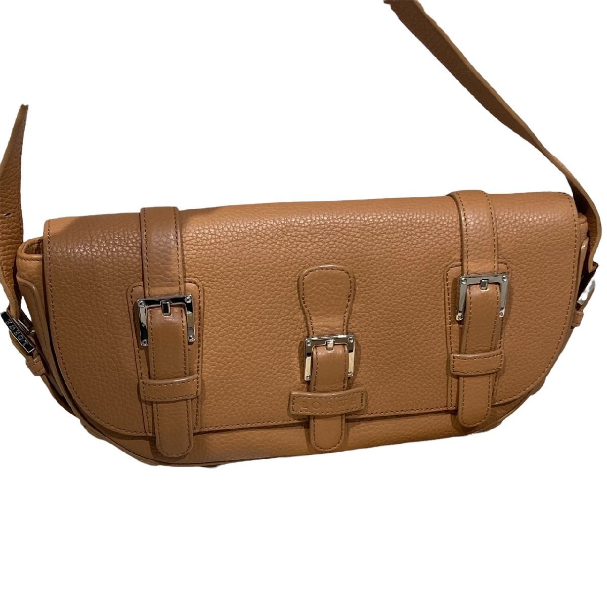 LOEWE ロエベ センダ ショルダーバッグ レザー シルバーカラー金具