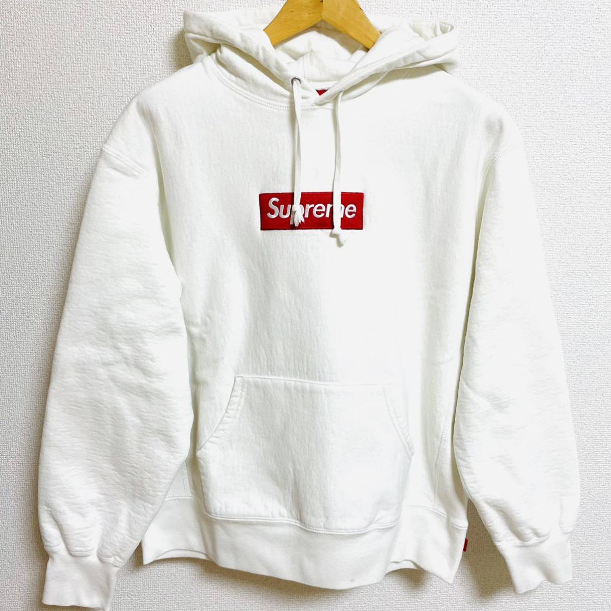 Supreme Box Logo Hooded Sweatshirt White Red S 21aw 2021年 白 赤