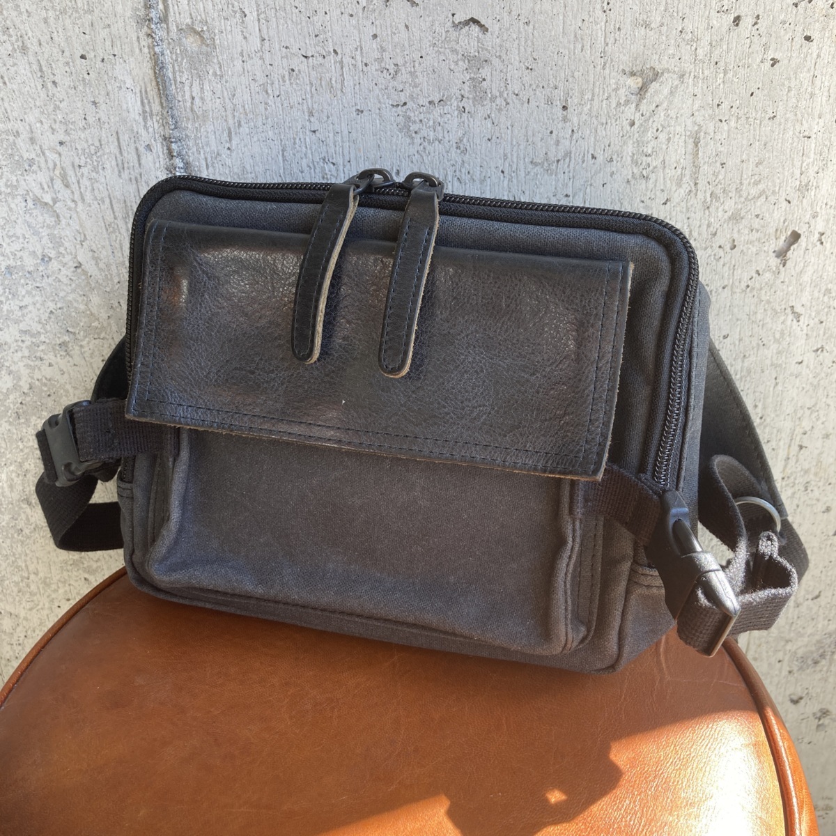 PORTER YOSHIDA FIELD Waist Pouch Body Bag ポーター 吉田カバン フィールド ウエストポーチ ボディバッグ ブラック ポケット多数 マチ広_画像1