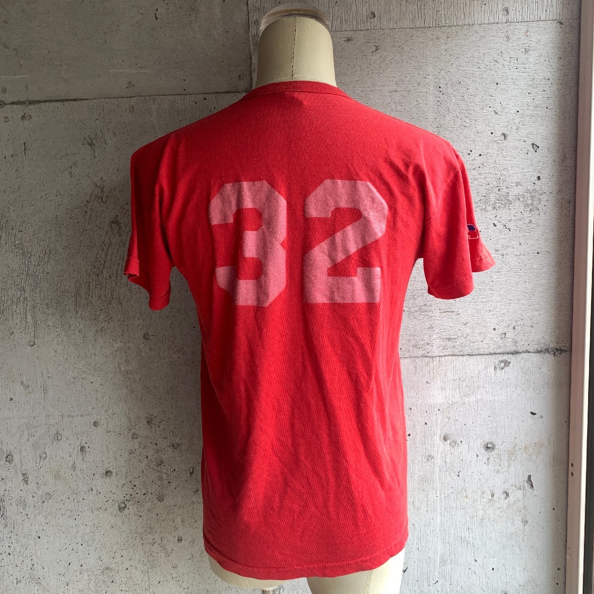 U.S Used Clothing RUSSELL Boston Red Sox T-Shirt アメリカ古着 ラッセル ボストン レッドソックス ヘンリーネック Tシャツ 赤 S size_画像3