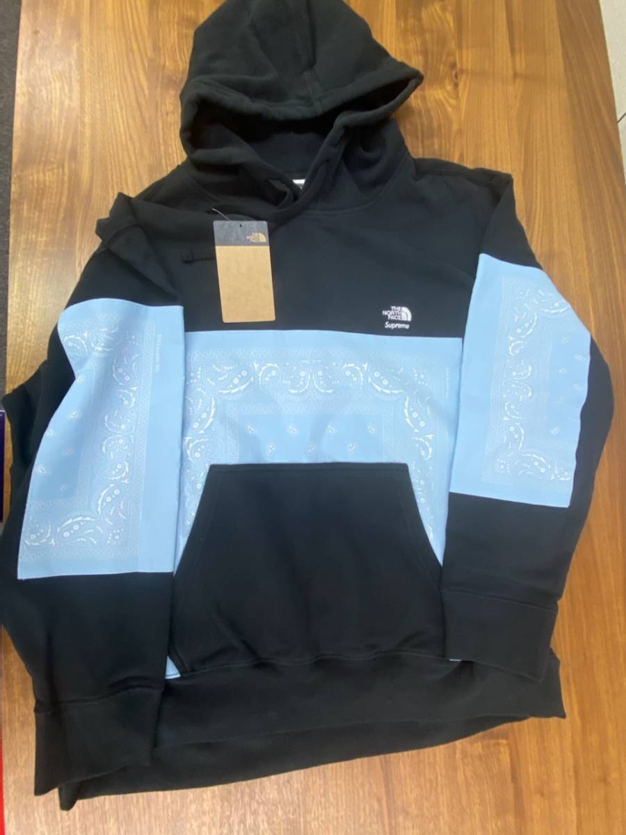 新品未開封 Supreme The North Face Bandana Hooded Sweatshirt 黒 22SS Black パーカ　希少XXL_画像1