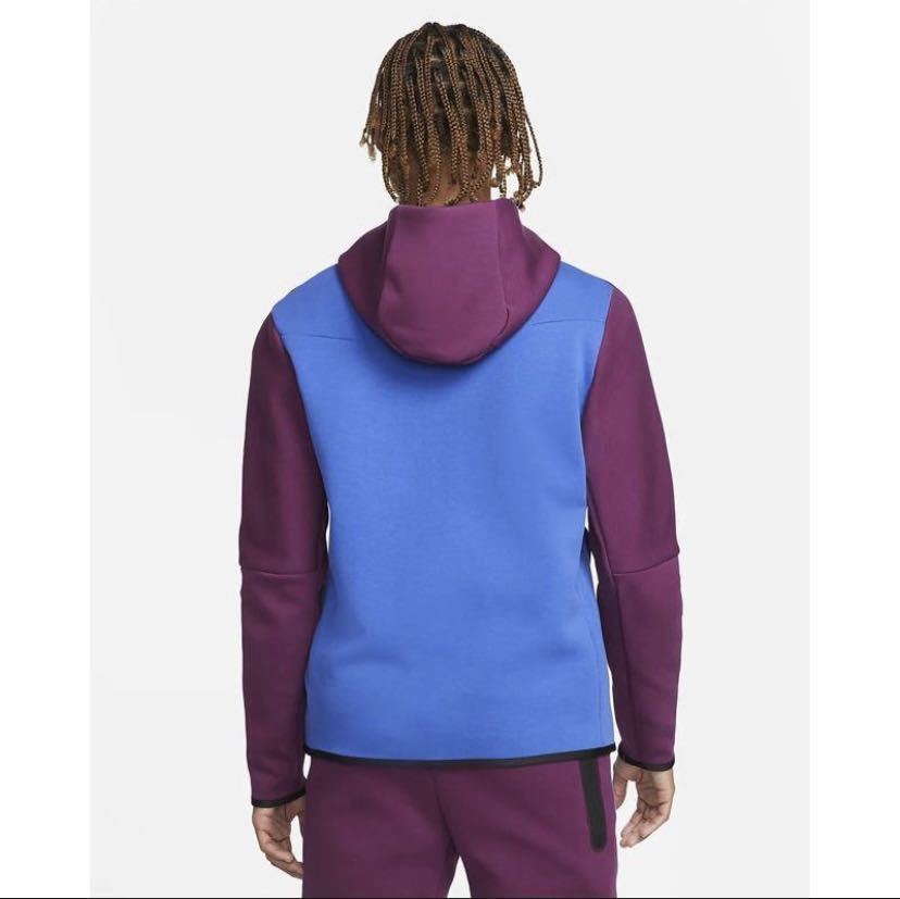 新品 日本未発売 海外正規品 NIKE TECH FLEECE セットアップ Sサイズ ナイキ テックフリース SANGRIA GAME ROYAL ワインレッド ブルー_画像4