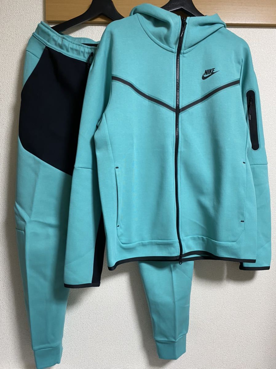 ☆新品 日本未発売 海外正規品 NIKE TECH FLEECE セットアップ Mサイズ WASHED TEAL ナイキ テックフリース ティール  ティファニーグリーン