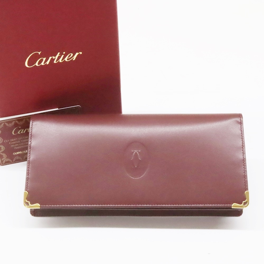 未使用】 Cartier カルティエ マストライン 二つ折り 長財布 L3000466